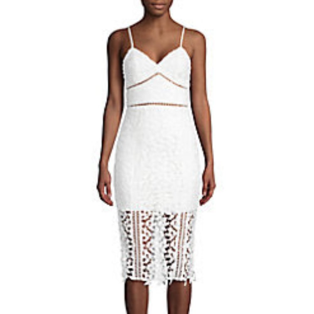 Bardot  Sleeveless Lace Sheath Dress Color: IVORY Size: Medium